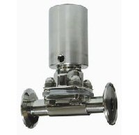 Stainless Steel Hygienic Sanitary Diaphragm Valve Clamp end Pneumatiacally Actuated
